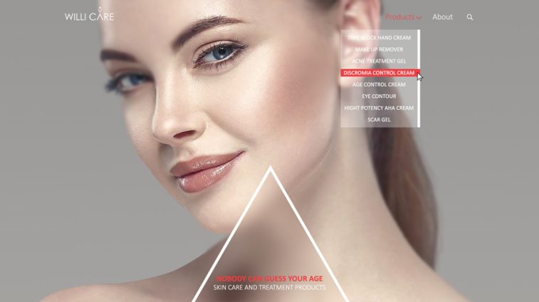 Beauty website design